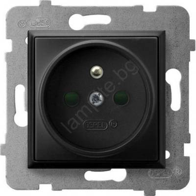 OSPEL - домашен контакт без рамка 230 V ARIA, черен (OE0002)