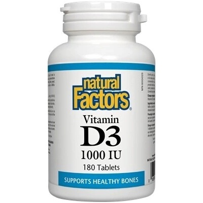 Natural Factors Витамин D3 1000 IU 180 таблетки | Natural Factors (1051 NF)