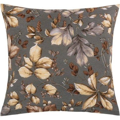 Bellatex polštář EMA Listí šedá béžová hnědá 45x45