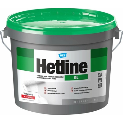 HET Bezfarebný akrylátový lak na ochranu stien Hetline OL 5kg