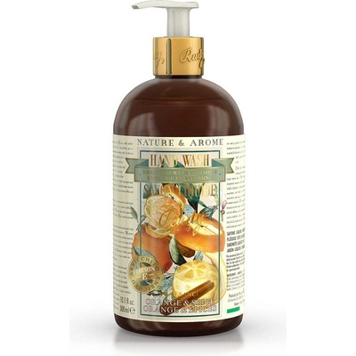 Rudy tekuté extra jemné mýdlo na ruce s vitamínem E a meruňkovým olejem Orange & Spice 300 ml