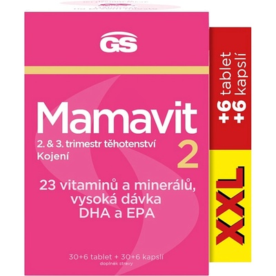 GS Mamavit 2 Těhotenství a kojení XXL 36 tablet + 36 kapslí