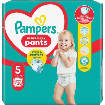 Pampers pants бебешки гащи, Active Baby, номер 5, 11-17кг, 28 броя