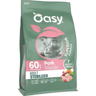 Oasy Cat Superior Sterilised Vepřové maso 1,5 kg