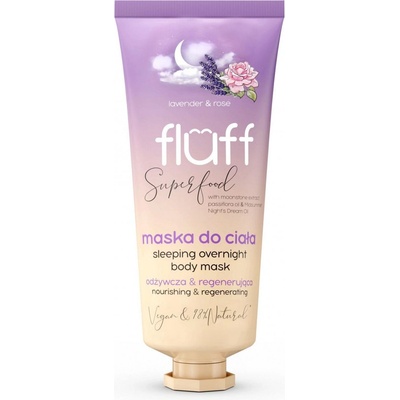 Fluff Нощна маска за тяло, лавандула и роза, 150 ml