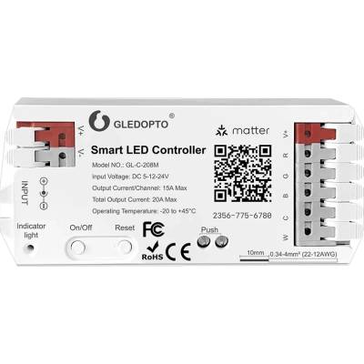 GLEDOPTO GL-C-208M – Matter cez Wi-Fi RGBCCT LED ovládač pásika 20A (ACK)