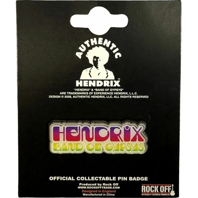 RukaHore odznak Jimi Hendrix pin badge band of gypsys