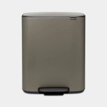 Brabantia 2 х 30 л цвят платина кош за смет Brabantia от серия Bo Pedal (1003190)