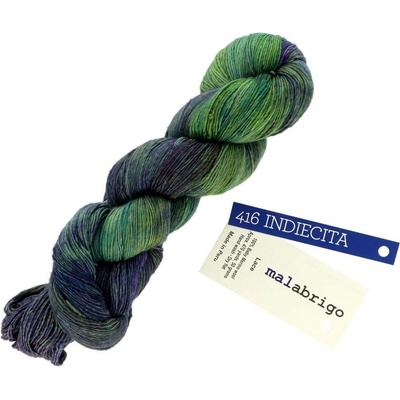 Malabrigo Lace 416 Indiecita modro zelená