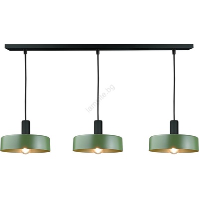 Keter Lighting Пендел HAKI 3xE27/60W/230V зелен/черен (KE0118)