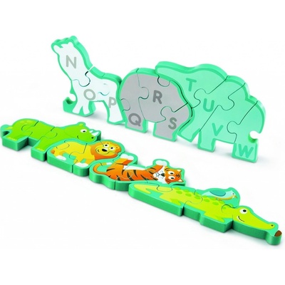 Hape Obojstranné Zvieratká a abeceda 77 x 1,2 x 16,5 cm 26 dielov