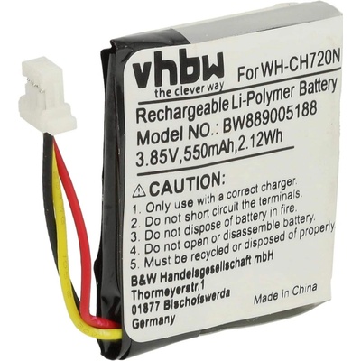 VHBW Batéria pre Sony WH-CH720N / WH-XB910N, 550 mAh - neoriginálne