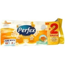 Perfex pure white Broskyňa 3-vrstvový 10 ks