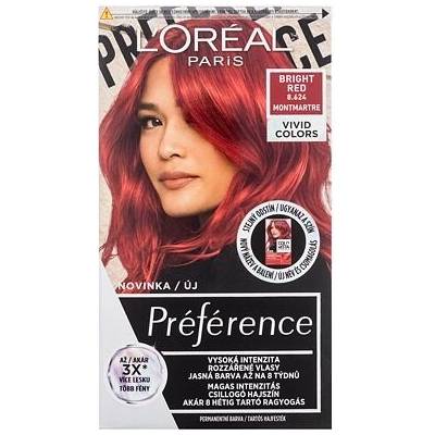L'Oréal Paris Préférence Vivid Colors barva na vlasy na barvené vlasy červená 60 ml