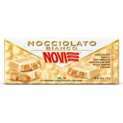 Novi Bílá s celými lískovými ořechy 130 g