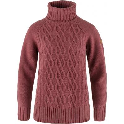 Fjällräven Дамски вълнен пуловер Fjällräven Women's Övik Cable Knit Roller Neck Wool jumper - Mesa Purple - размер XL (105-4008-0516)