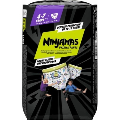 Ninjamas Pyjama Pants kosmické lodě 4–7 let 10 ks