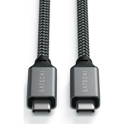 Satechi ST-U4C25M USB4 C-To-C Braided Cable 40 Gbps, 25cm, šedý