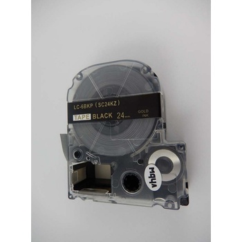 Compatible Epson LK-SC24KZ, 24mm x 9m, златен печат / черен фон, съвместима лента (LKSC24KZ)