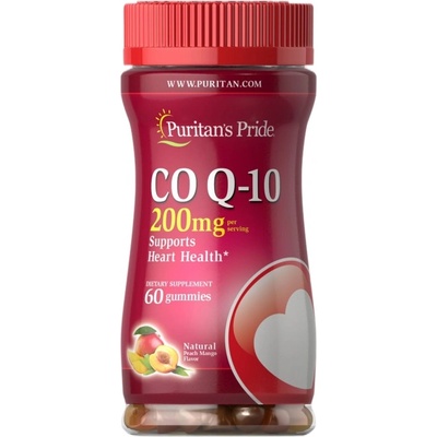 Puritan's Pride Co Q-10 200 mg Gummies [60 желирани бонбони] Праскова - Манго