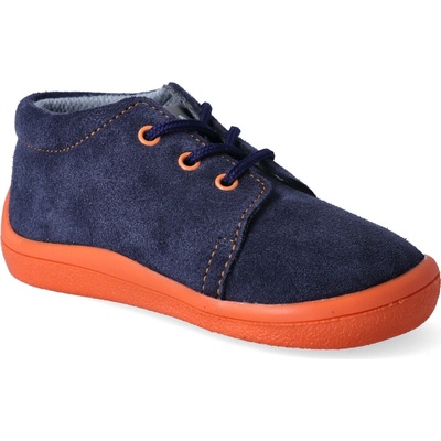 Beda barefoot dětské kotníkové boty Blue Mandarine tkanička