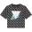 GUESS Черна тениска с бели лога за момиче и с лого Guess Love