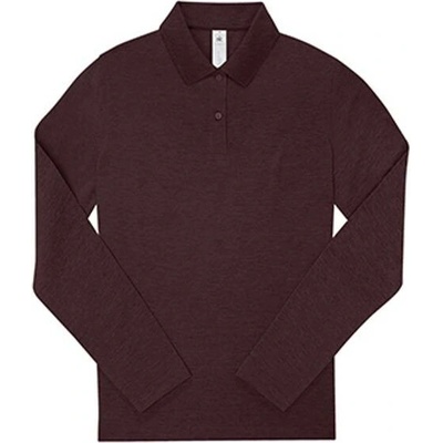 B&C Dámské polo triko PW464 Heather Burgundy