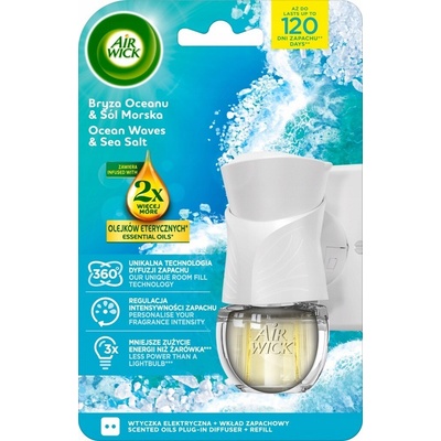 Air Wick OSVĚŽOVAČ VZDUCHU Zásuvka Vůně Oceánský vánek Mořská sůl 19 ml