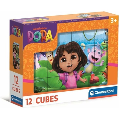 Clementoni Obrázkové kostky 12 kostek Dora Průzkumnice 41510
