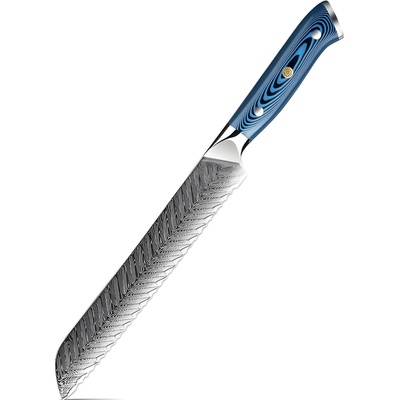 HARAHU Дамаски кухненски нож TU-37505 - Bread / Синя KP37505 (TU-37505)