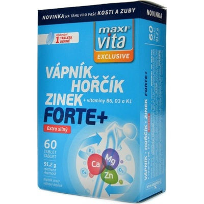 Maxivita Vápník Hořčík Zinok Forte 60 tabliet