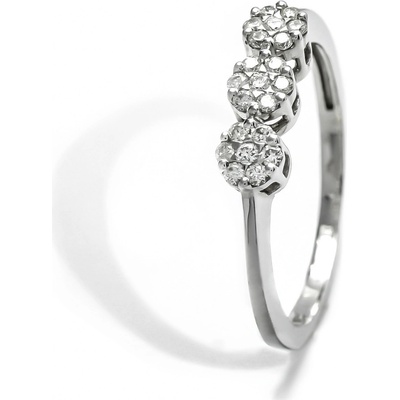 Blink-Blink Elegantný diamantový prsteň z bieleho zlata 1464BDG