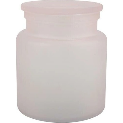 Spirella dóza na odličovací tampony YOKO světle růžová sklo