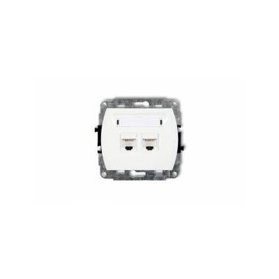 TREND Computer sockets 2xRJ45, cat. 5e, 8-pin white GK-2