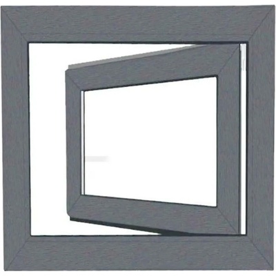 Hobby Roof Okno plastové BRAVO bílé/šedé 9006, OS1 60x90 L, 2sklo, 4kom/60mm