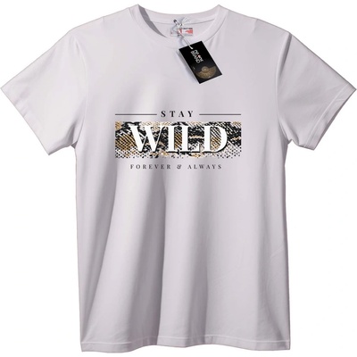 NOONEBRAND Тениска Дива Змийска Щампа - 2XL, White