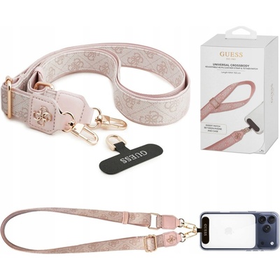 Guess Crossbody Popruh PU 4G Metal Logo Pink