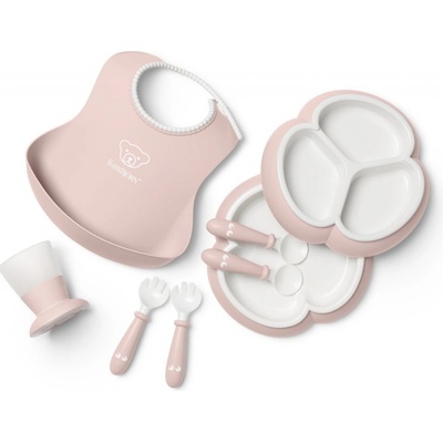 Babybjorn jídelní set pro děti pudrově růžový 8 ks