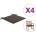 vidaXL Възглавници за столове 4 бр таупе 50x50x4 см Оксфорд плат (314054)