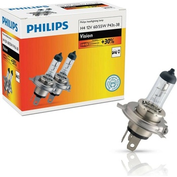 Image 1 of Philips Vision H4 55W 12V 2x (12342PRC2)