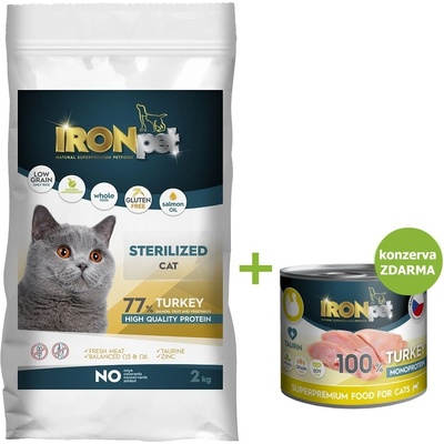 IRONpet Cat Sterilized Turkey 2 kg