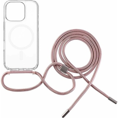 Fixed MagPure Neck s ružovou šnúrkou na krk pre Apple iPhone 16 Pro Max FIXPUNM-1403-PI
