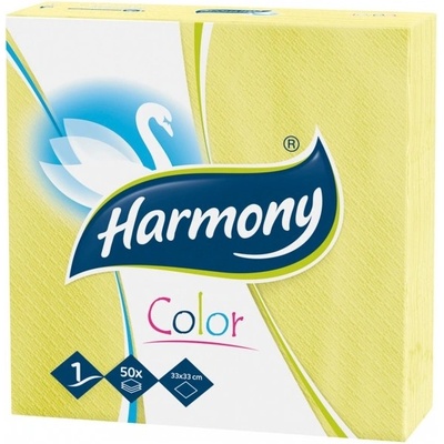 HARMONY Papierové servítky 1V žlté 33x33cm 50ks