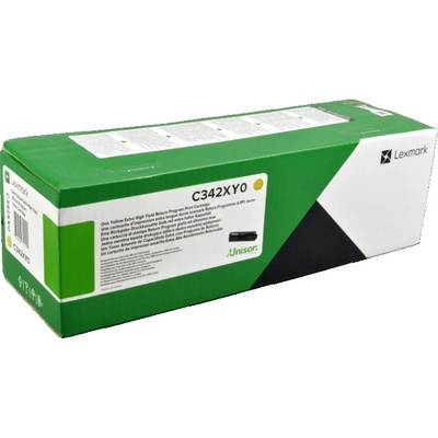 Lexmark Тонер, Lexmark, C342XY0 Gelb Return, жълт (C342XY0)