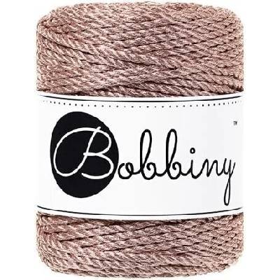 Bobbiny Macrame rope 3PLY - Metallic - (3mm) Macrame rope 3PLY - Metallic - (3mm): Rose gold