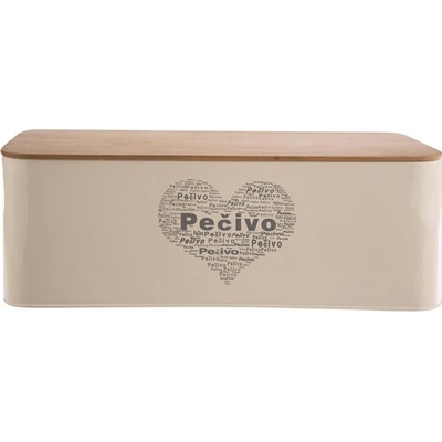 Orion Plechová plech dřevo 42 x 22,5 x 16 PEČIVO SRDCE – Hledejceny.cz