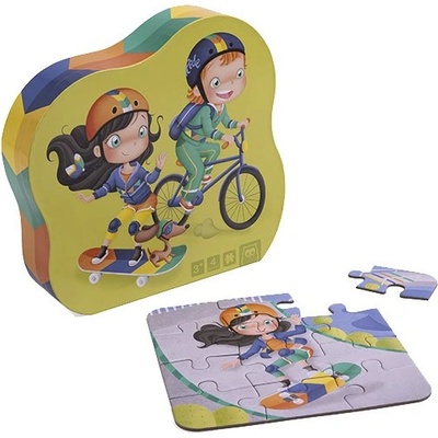 Eurekakids - Прогресивен пъзел 6-9-12-16 части - Колоездачи