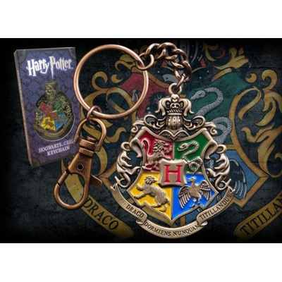 Přívěsek na klíče Noble Collection Harry Potter kovová Bradavický erb 7681