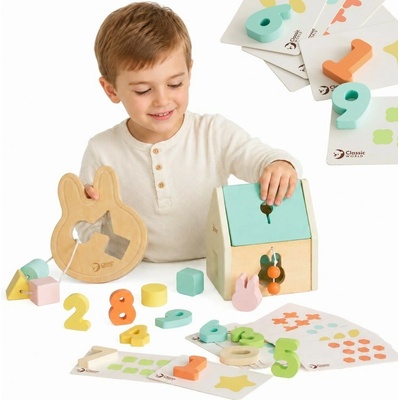 Classic World pastel baby set box prvé výukové hračky
