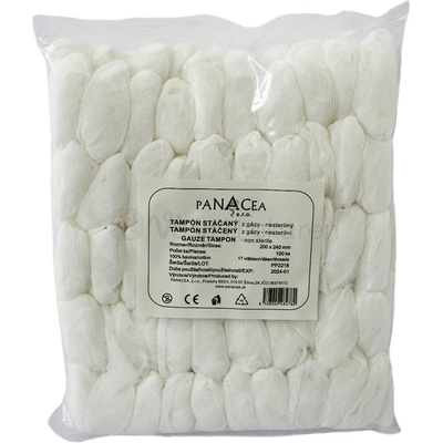 Panacea Tampón gázový stáčaný nesterilný 200 x 240 mm 100 tampónov